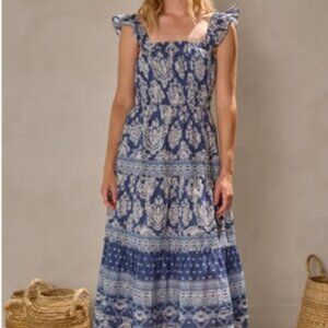 Melissa Nepton Demi dress organic navy print XS